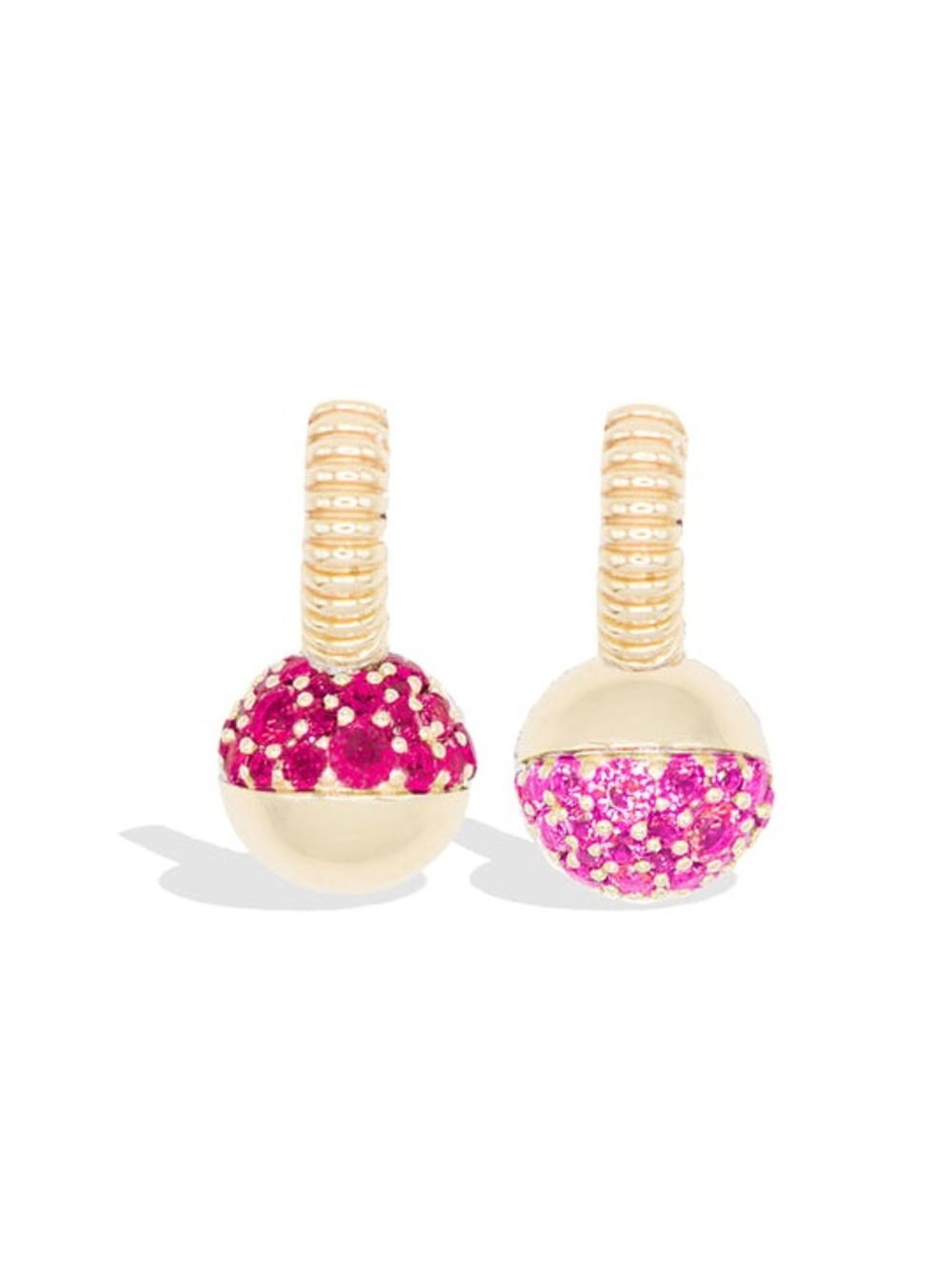 Campbell and Charlotte. NWT. Brilliant Red Rubies & Hot Pink Sapphire Bobbles.